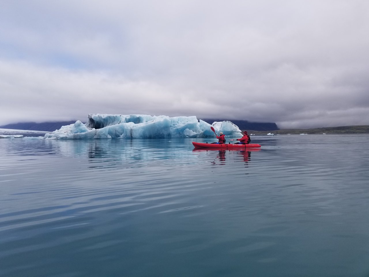 Kayaking on the Jökulsárlón Glacial Lagoon in Iceland